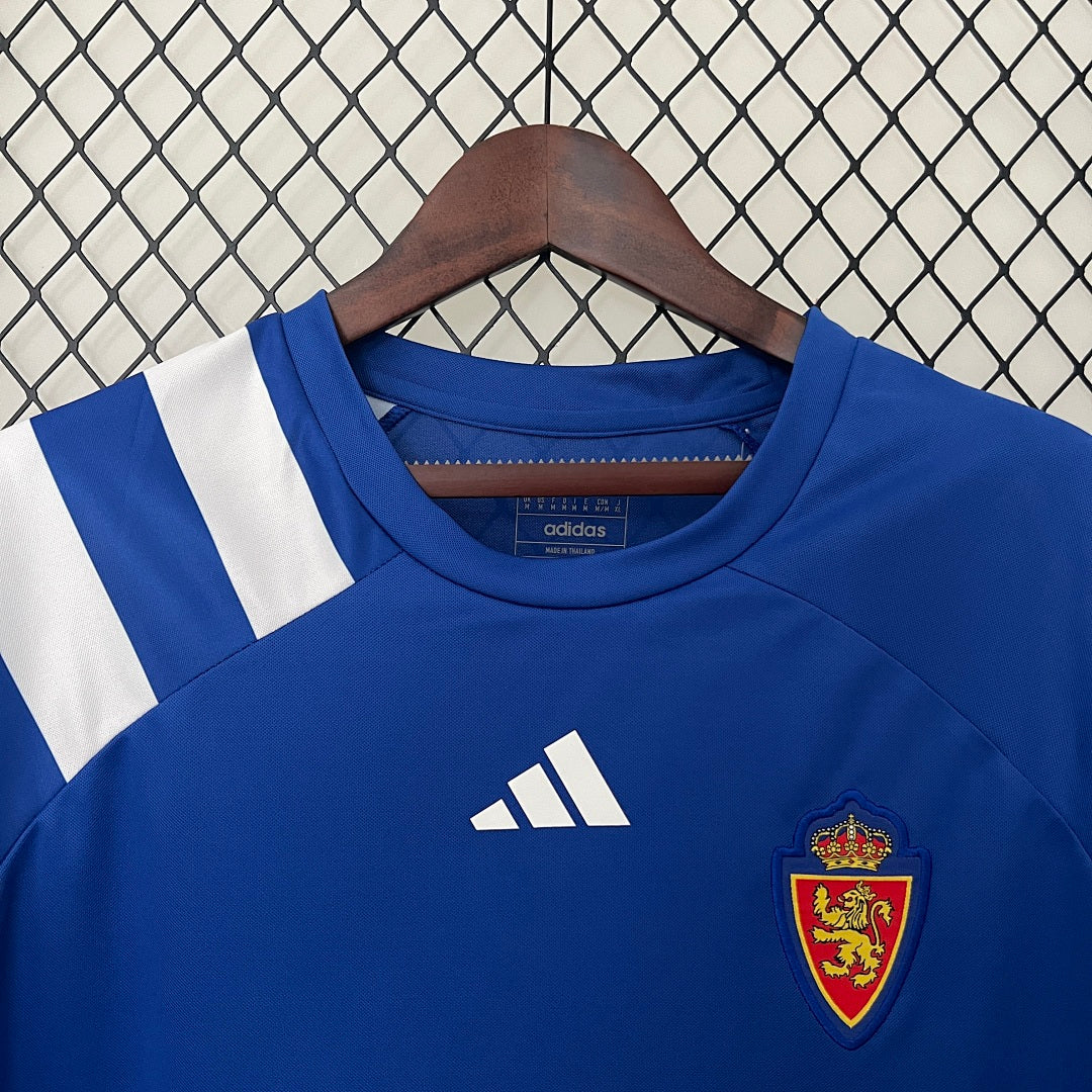 Camiseta Retro Real Zaragoza Local Azul Marino y Azul 92/93 - espalda