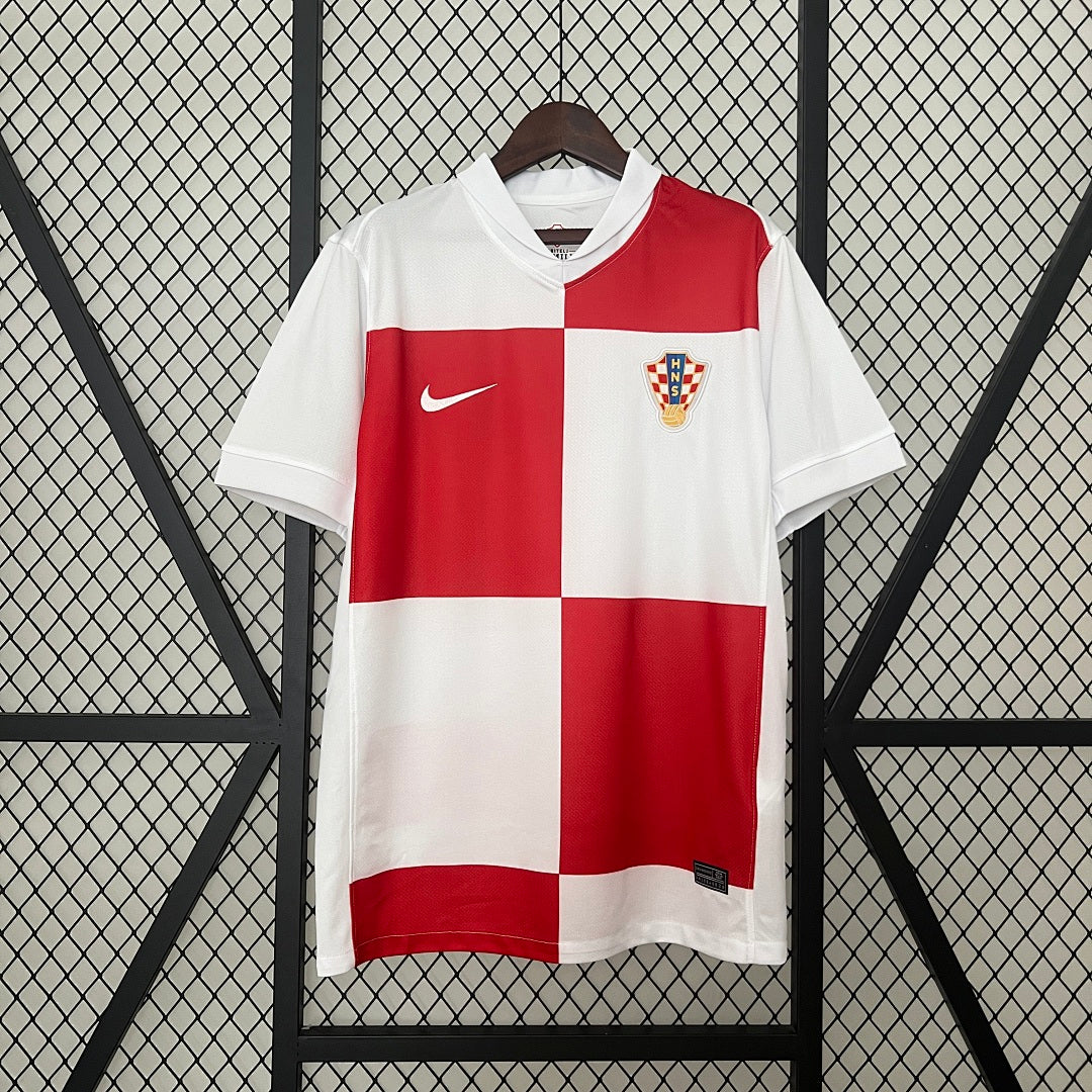 Camiseta Croacia Local Blanca y Roja 2024 - frente