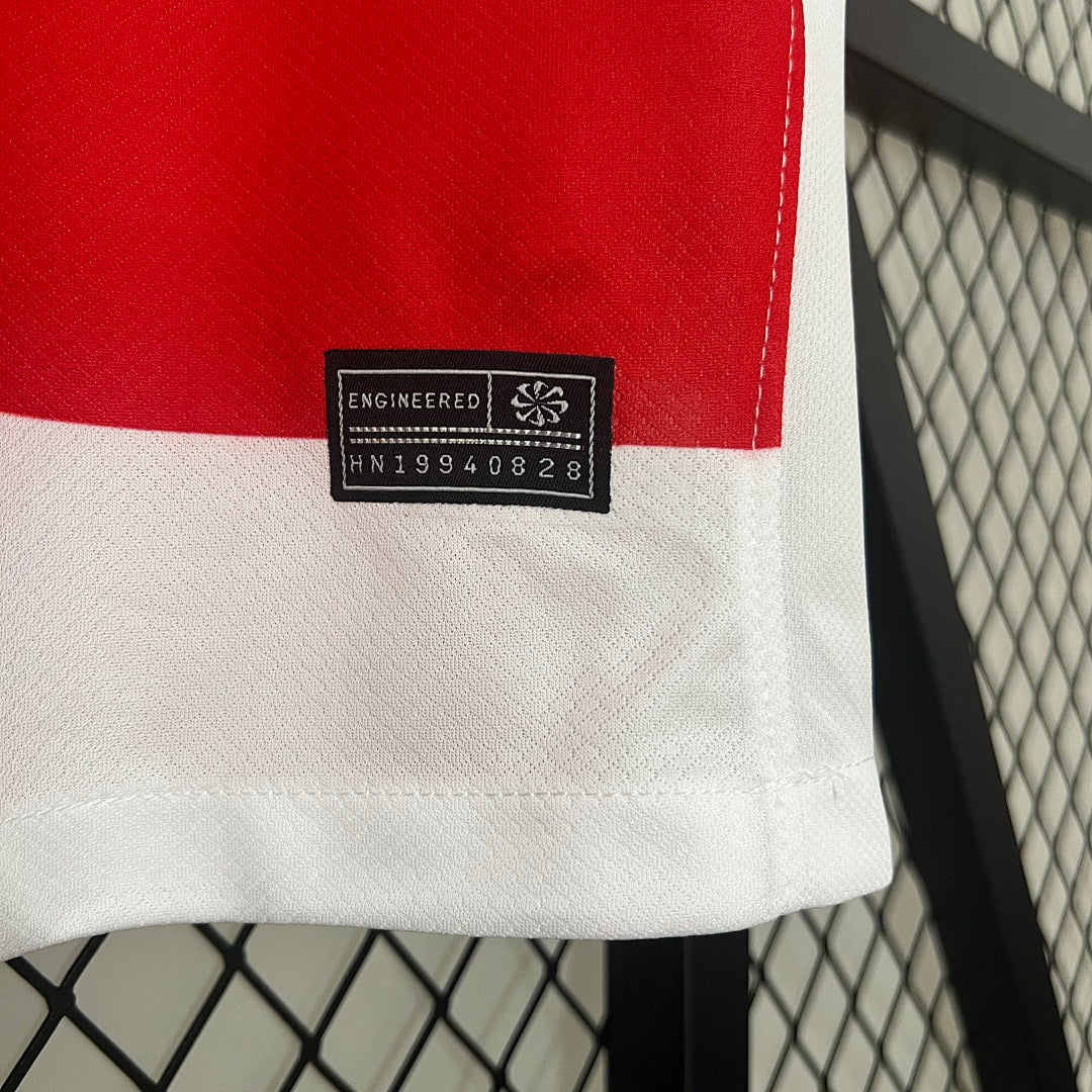 Camiseta Croacia Local Roja y Blanca 2024 - espalda