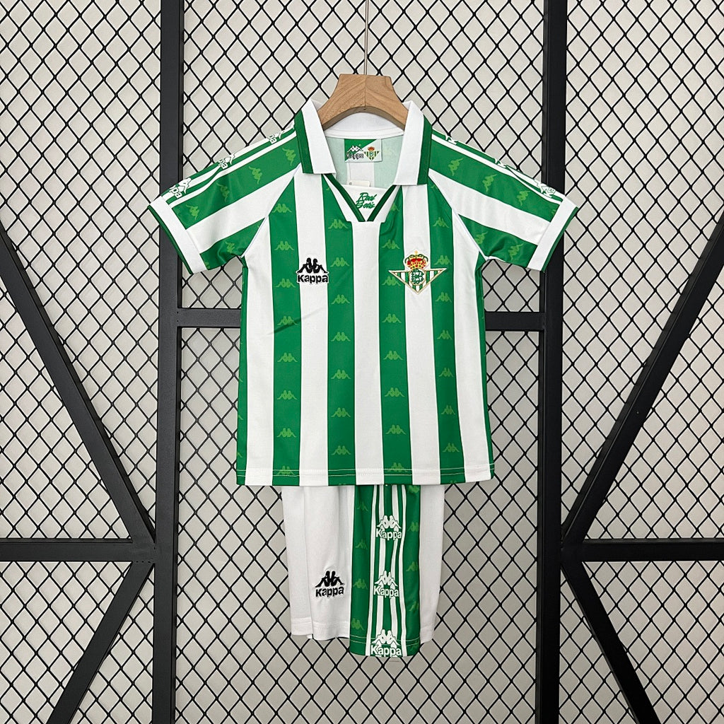 Conjunto Niños Real Betis Local Verde Oscuro y Blanca 95/97 - frente