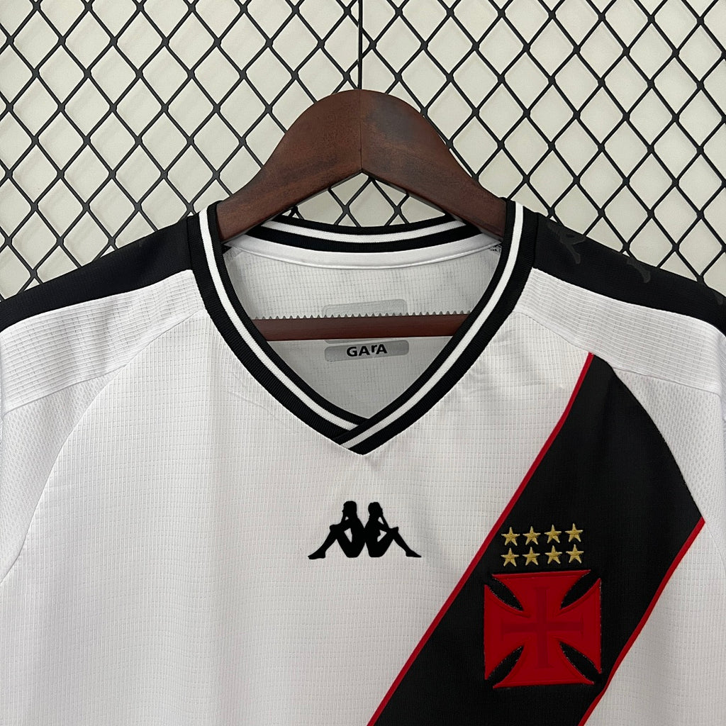 Camiseta Vasco da Gama Visita Blanca y Negra 2024/25 Mujer - espalda