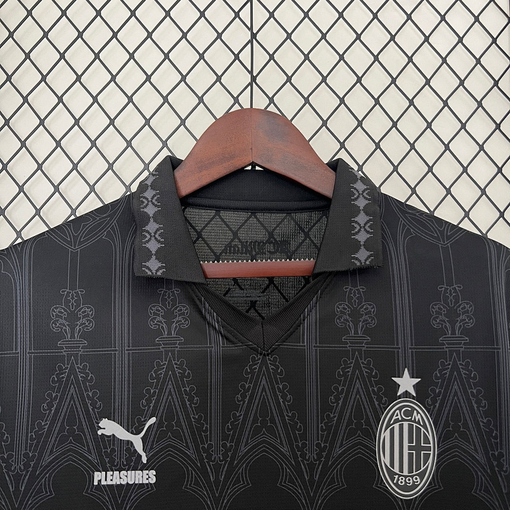 Camiseta AC Milan Negra 2023/24 - espalda