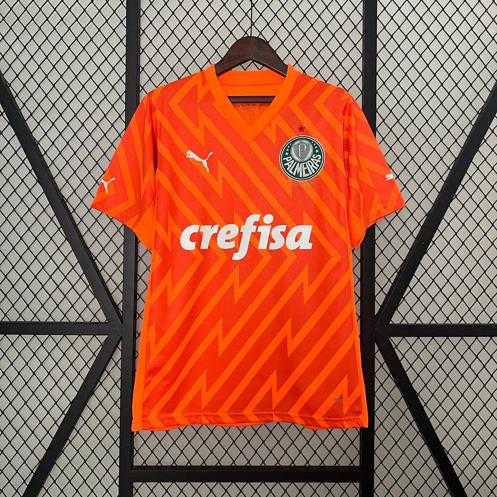 Camiseta Palmeiras Portero Naranja y Roja 2024/25 - frente