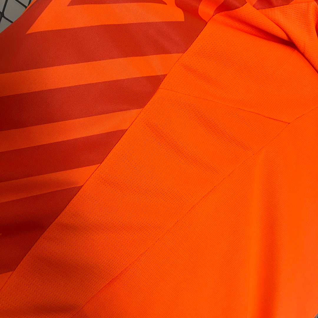 Camiseta Palmeiras Portero Naranja y Roja 2024/25 - espalda