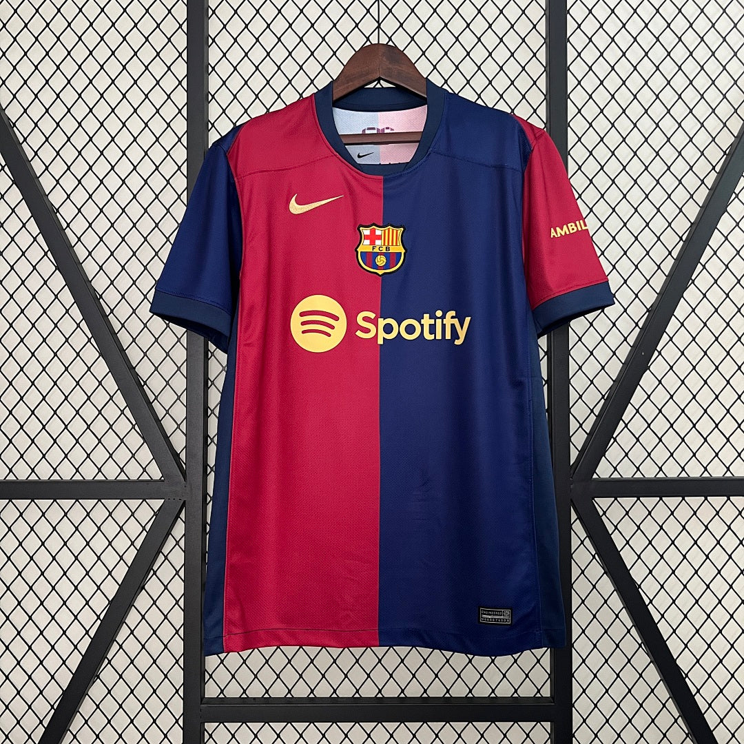 Camiseta FC Barcelona Local Azul Marino y Roja 2024/25 - frente
