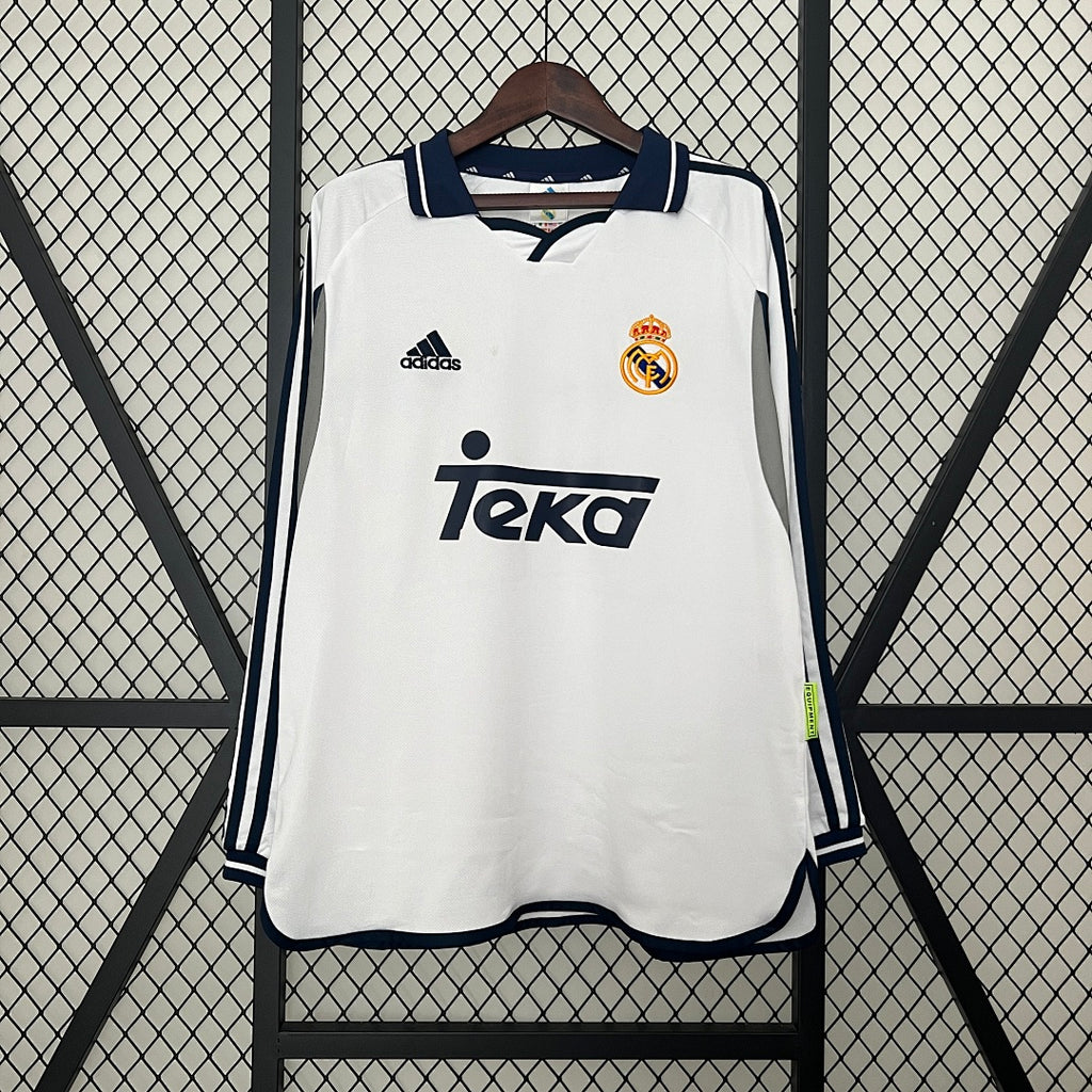 Camiseta Retro Real Madrid Local Manga Larga 00/01 - frente