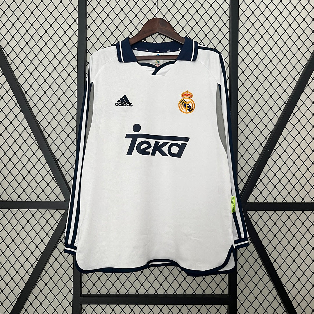 Camiseta Retro Real Madrid Local Manga Larga 00/01 - frente