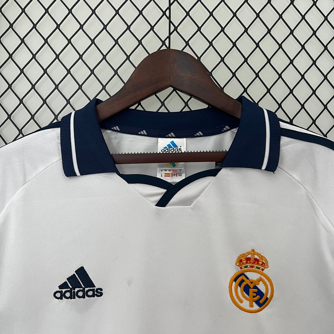 Camiseta Retro Real Madrid Local Manga Larga 00/01 - espalda