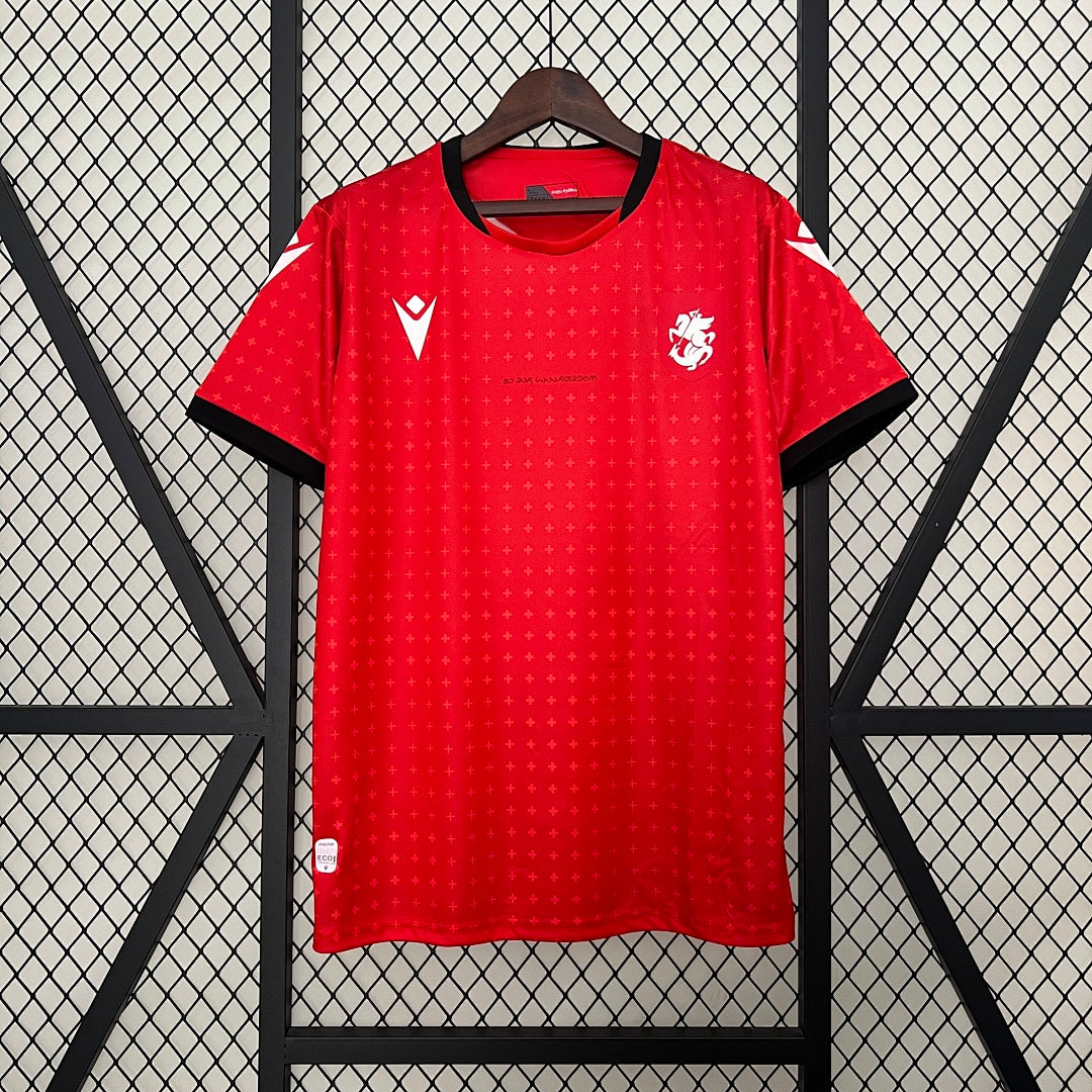 Camiseta Georgia Visita Roja y Gris 2024 - frente