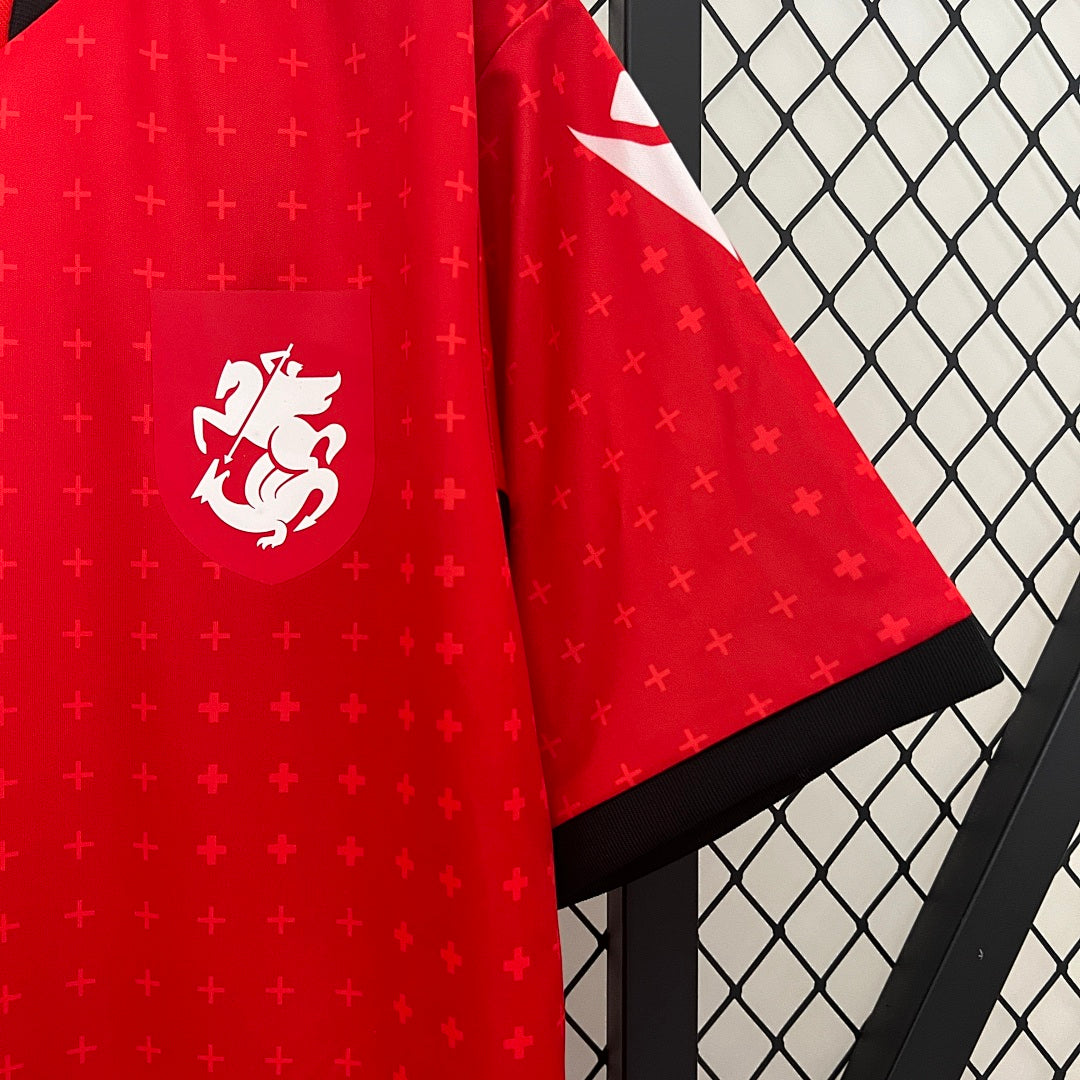 Camiseta Georgia Visita Roja y Negra 2024 - espalda