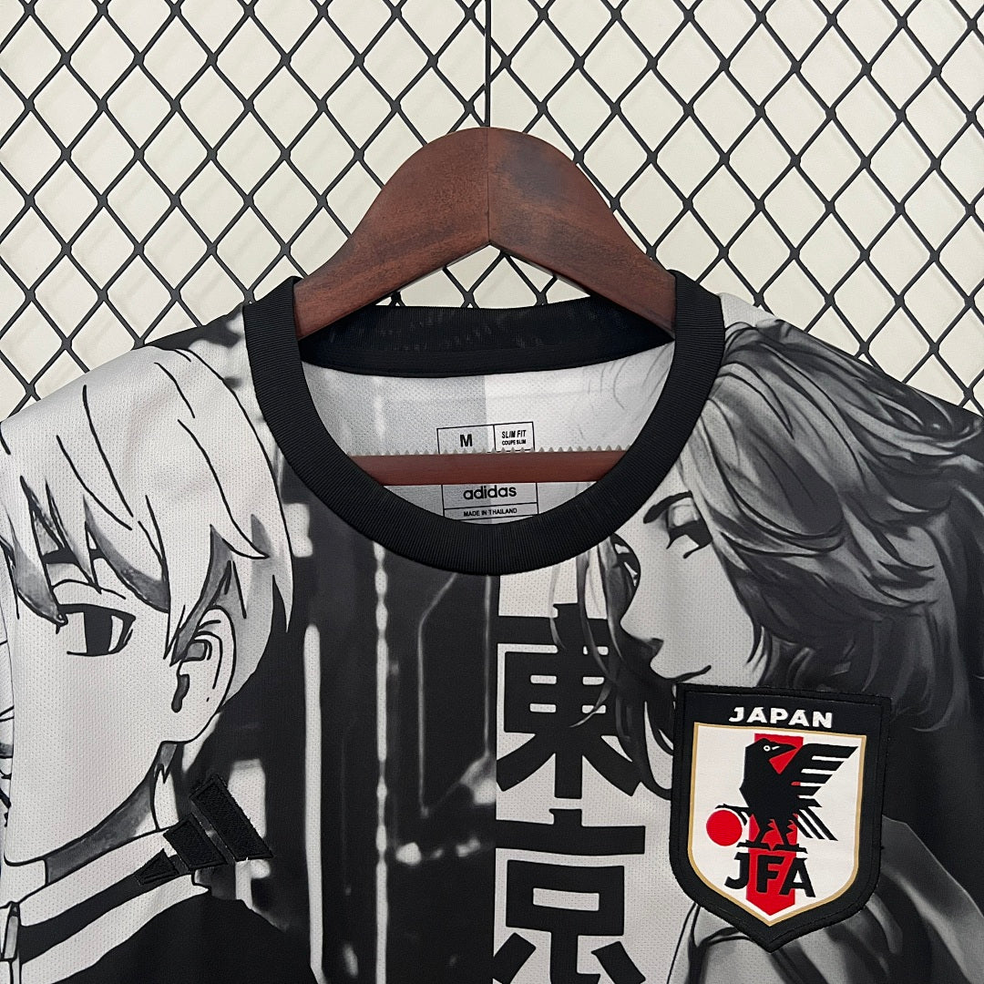 Camiseta Japón Negra y Gris Claro Edición Especial 2024 - espalda