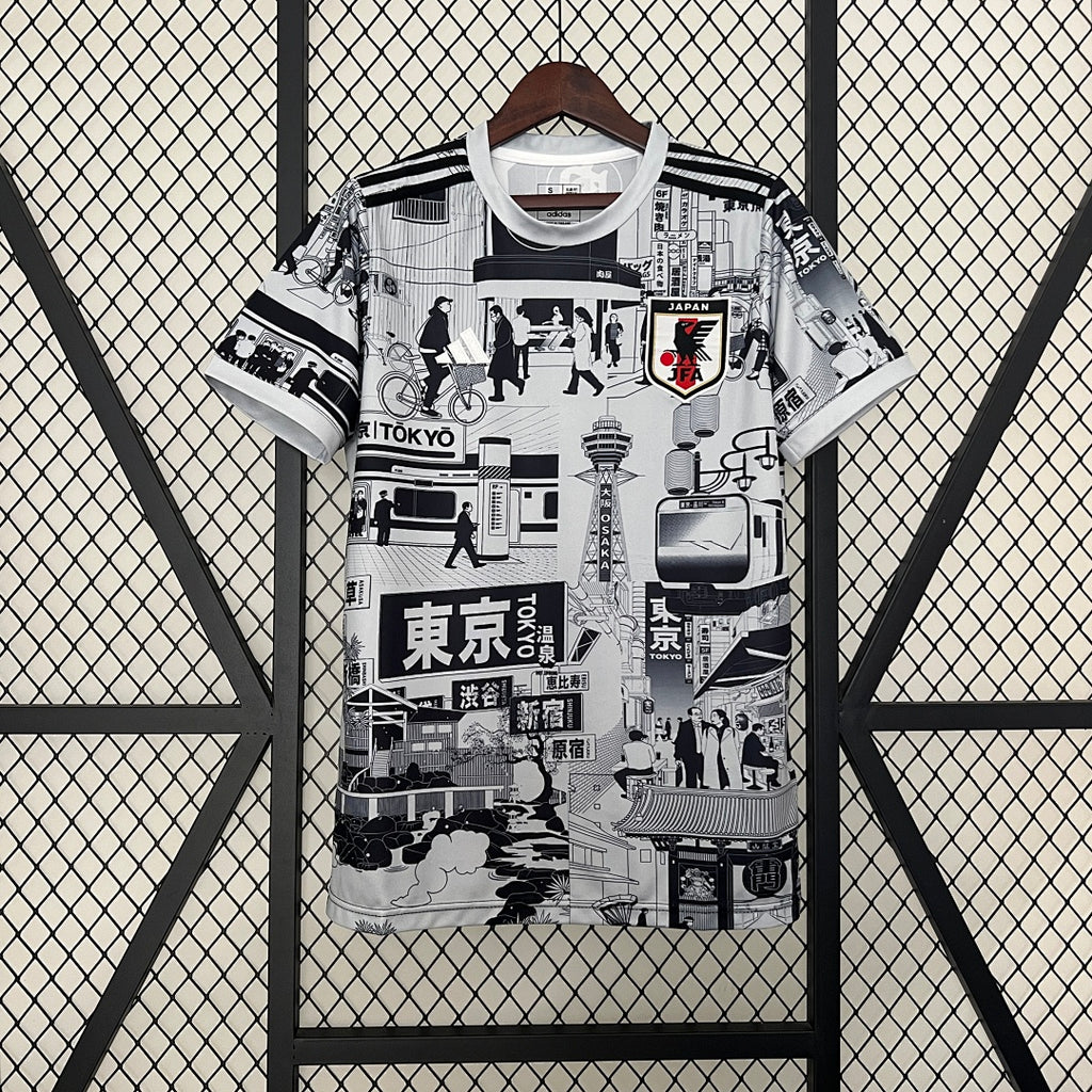 Camiseta Japón Gris Claro y Negra Edición Especial 2024 II - frente