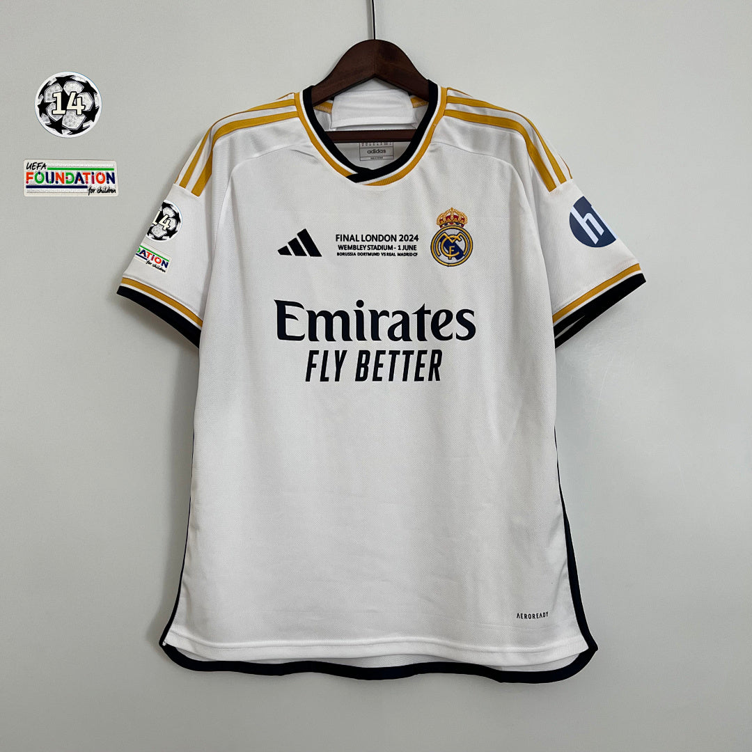 Camiseta Real Madrid Local Gris Claro 2023/24 - espalda