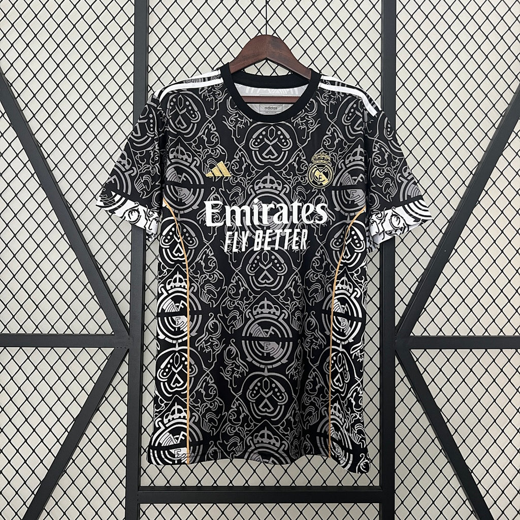 Camiseta Real Madrid Negra y Gris Edición Especial 2024/25 - frente