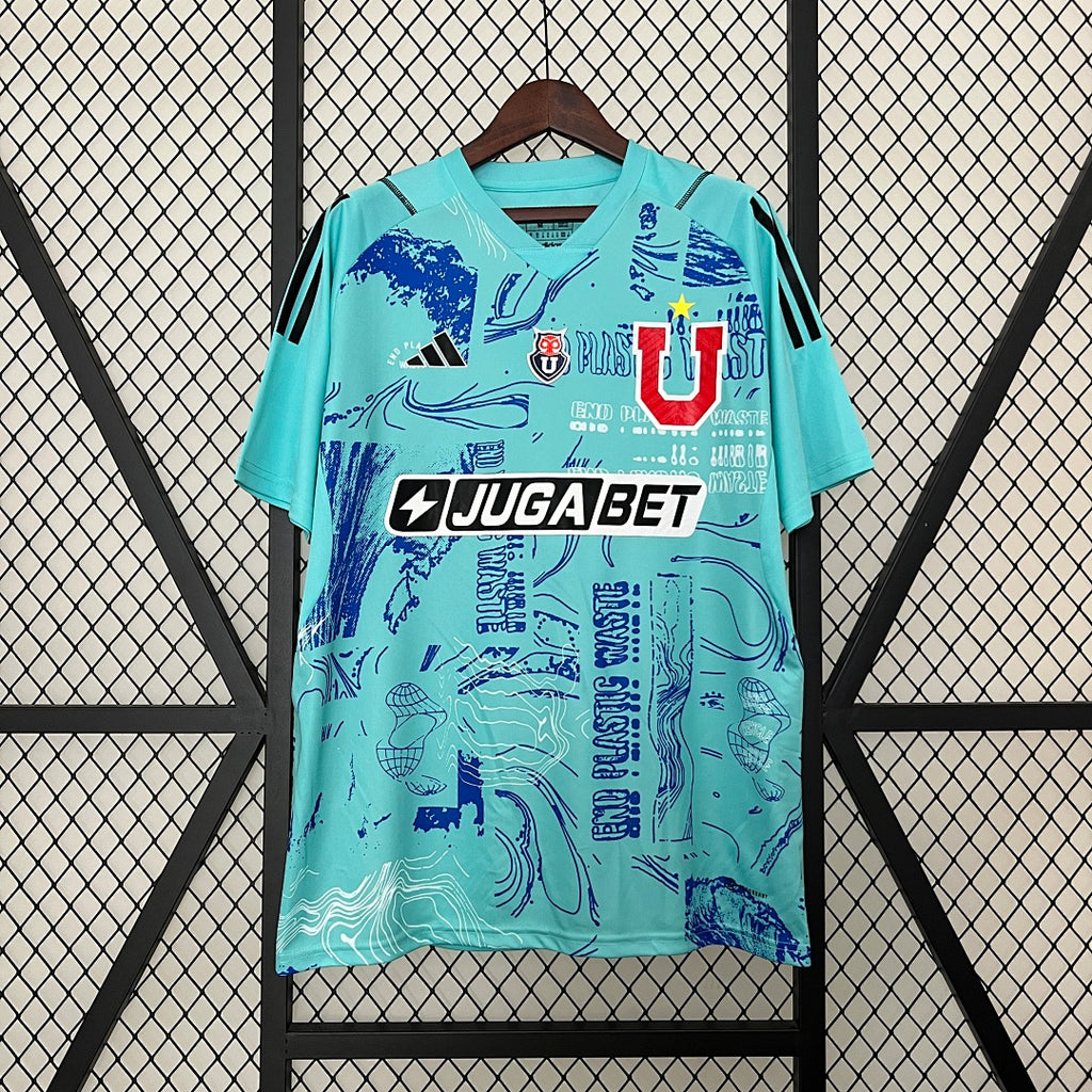 Camiseta U. de Chile Portero Turquesa y Azul 2024/25 - frente