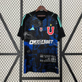 Camiseta U. de Chile Portero Negra y Azul Marino 2024/25 - frente