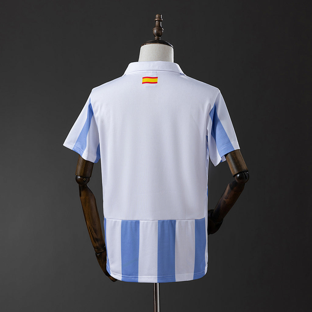 Camiseta Retro Málaga CF Local Azul y Negra 12/13 - espalda
