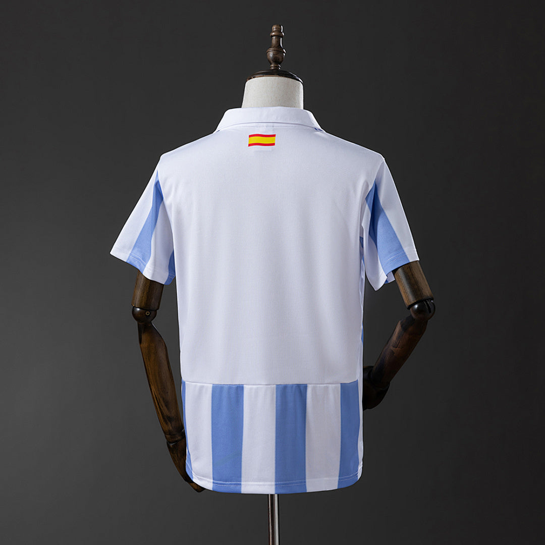 Camiseta Retro Málaga CF Local Azul y Negra 12/13 - espalda