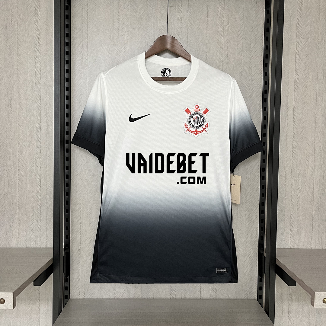 Camiseta Corinthians Local Con Sponsors 2024/25 - espalda