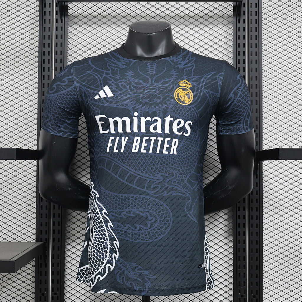 Camiseta Real Madrid Azul y Negra Edición Especial 2024/25 Versión Jugador - frente