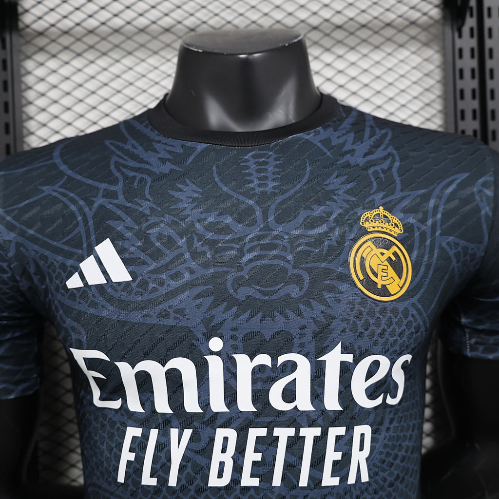 Camiseta Real Madrid Azul y Gris Edición Especial 2024/25 Versión Jugador - espalda