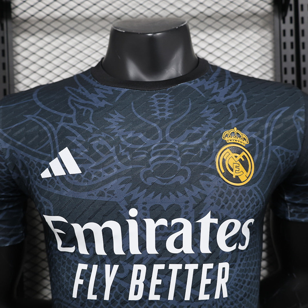 Camiseta Real Madrid Azul y Gris Edición Especial 2024/25 Versión Jugador - espalda