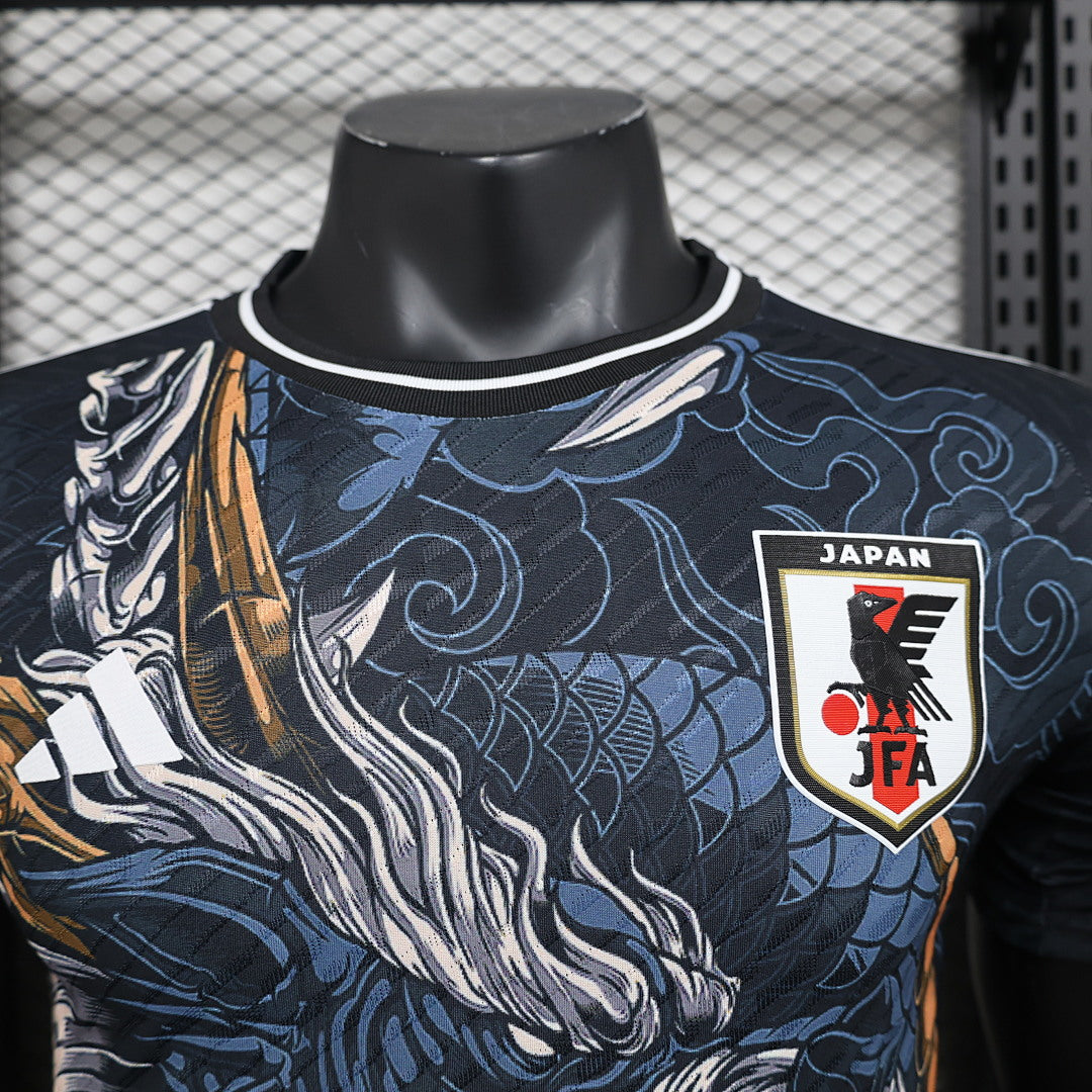 Camiseta Japón Naranja y Gris Edición Especial 2024 Versión Jugador - espalda