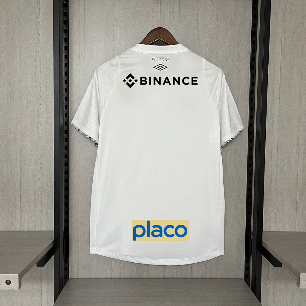 Camiseta Santos Local Con Sponsors 2024/25 - espalda