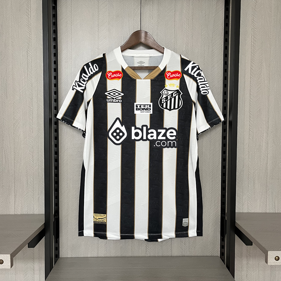 Camiseta Santos Visita Con Sponsors 2024/25 - espalda