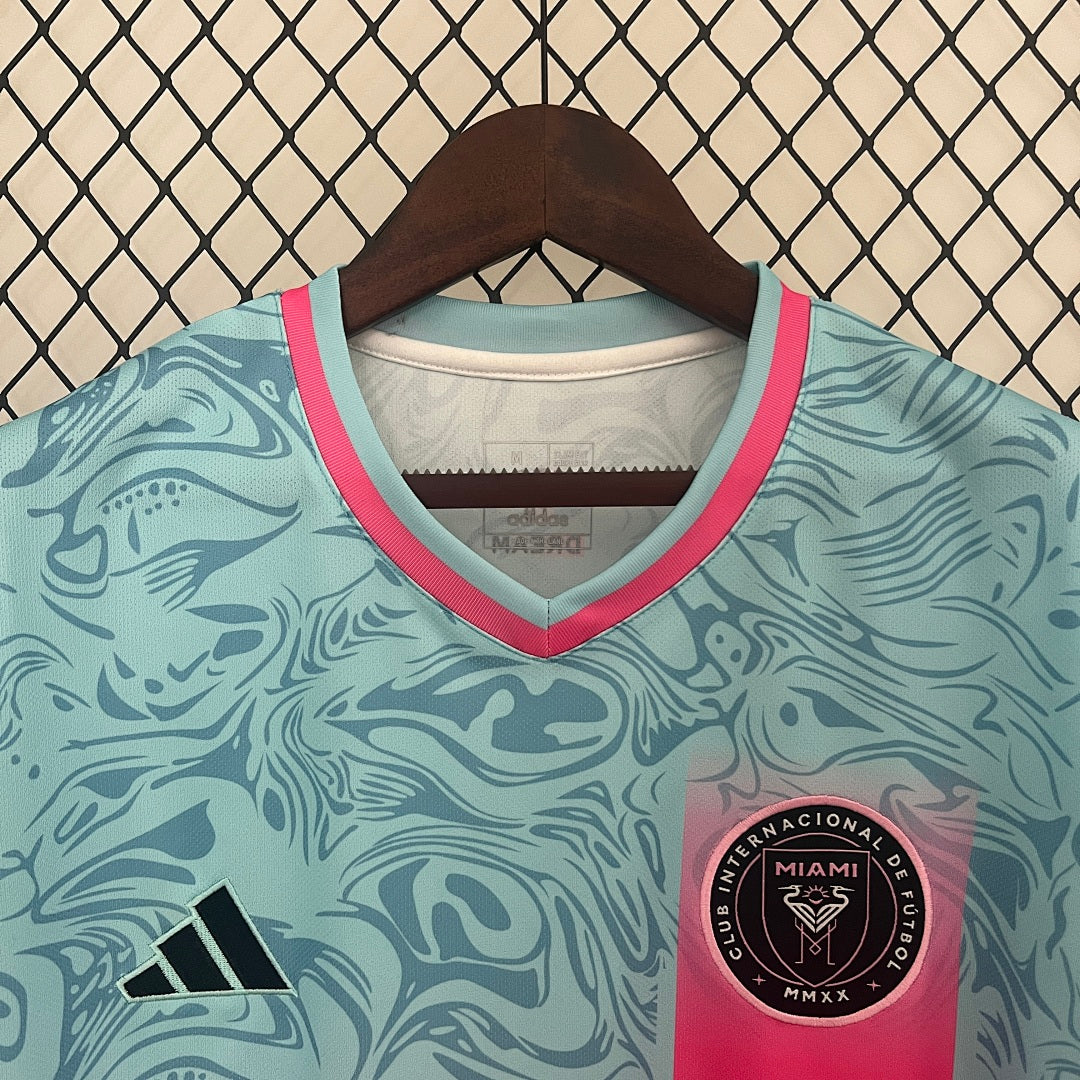 Camiseta Inter Miami Roja y Celeste Edición Especial 2024/25 - espalda
