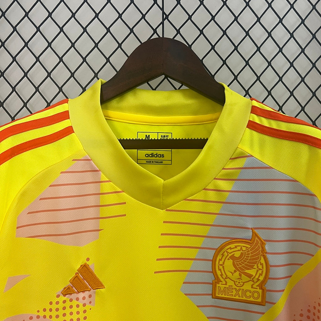 Camiseta México Portero Amarilla 2024 - espalda