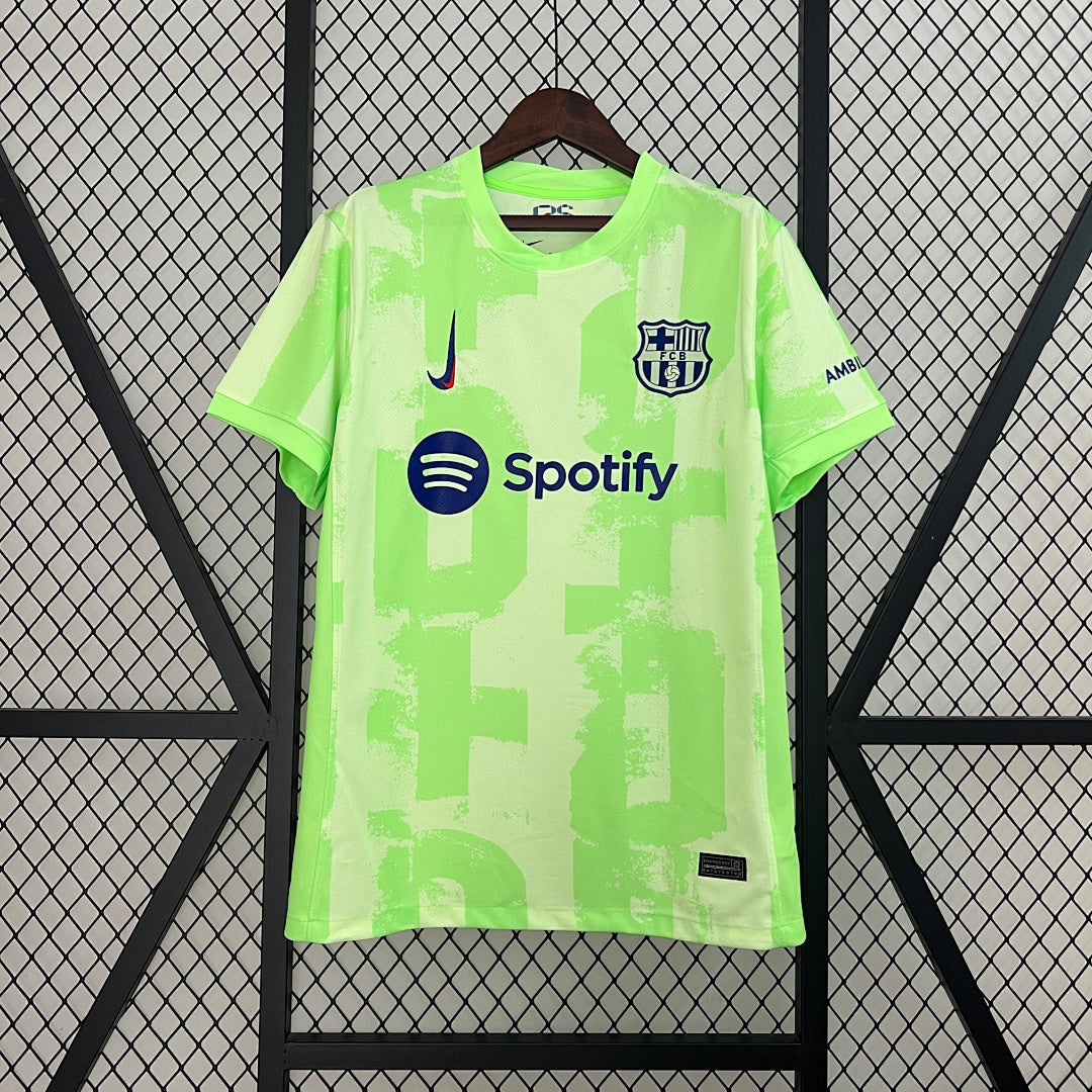 Camiseta FC Barcelona Tercera Verde y Gris 2024/25 - frente