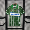 Camiseta Retro Palmeiras Local Verde Oscuro y Verde 1996 - frente