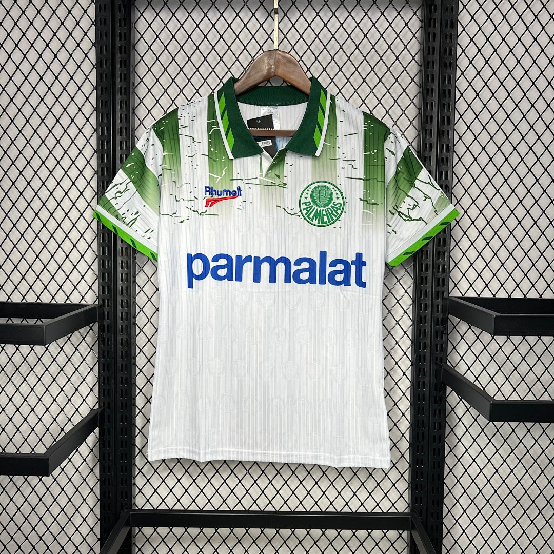 Camiseta Retro Palmeiras Visita Blanca y Negra 1996 - frente