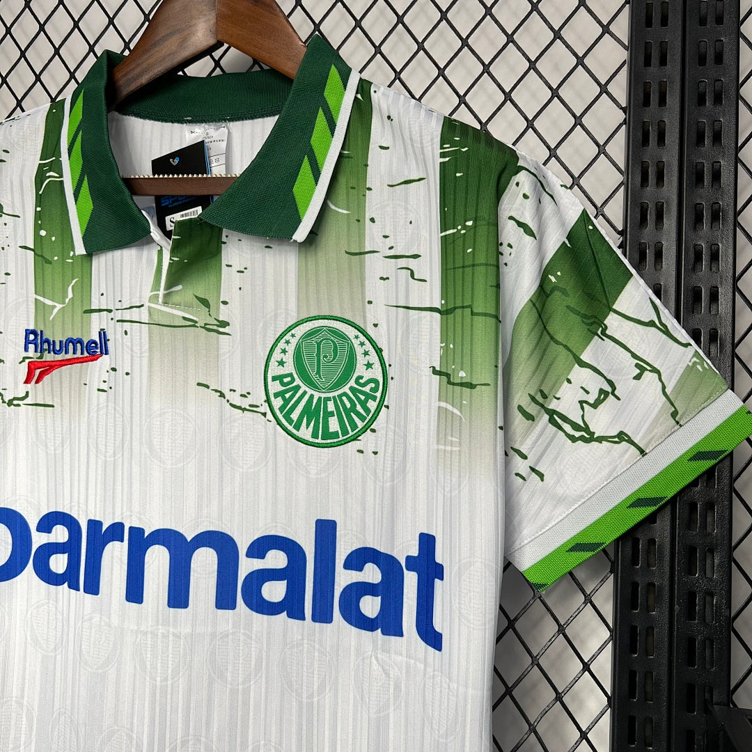 Camiseta Retro Palmeiras Visita Blanca y Negra 1996 - espalda