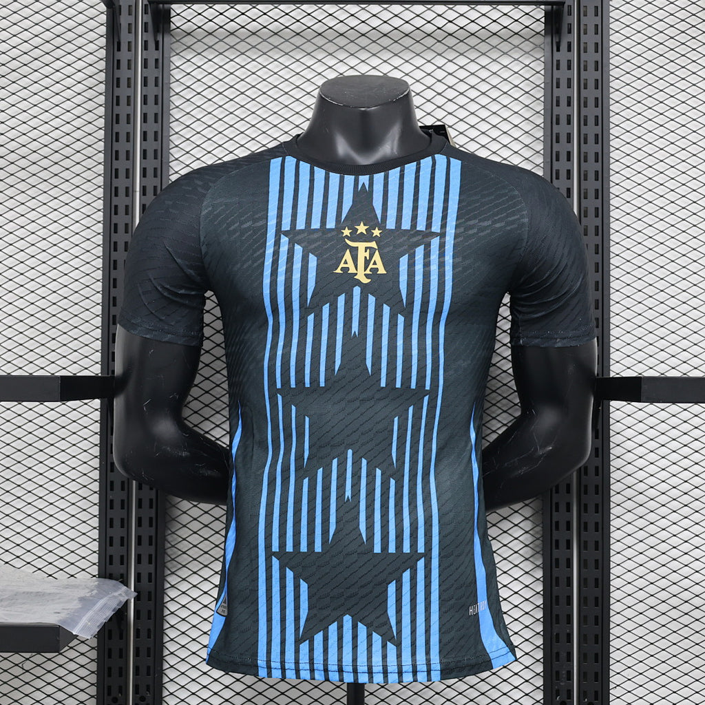 Camiseta Argentina Negra y Azul Edición Especial 2024 Versión Jugador - frente