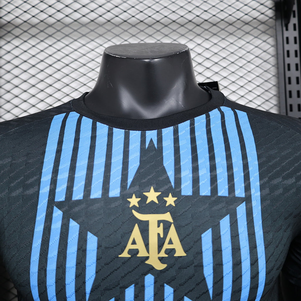 Camiseta Argentina Celeste y Negra Edición Especial 2024 Versión Jugador - espalda