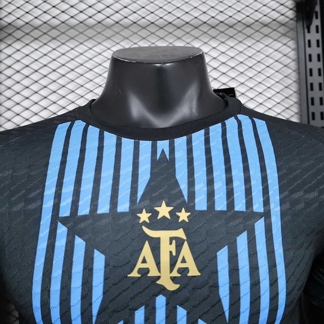 Camiseta Argentina Celeste y Negra Edición Especial 2024 Versión Jugador - espalda