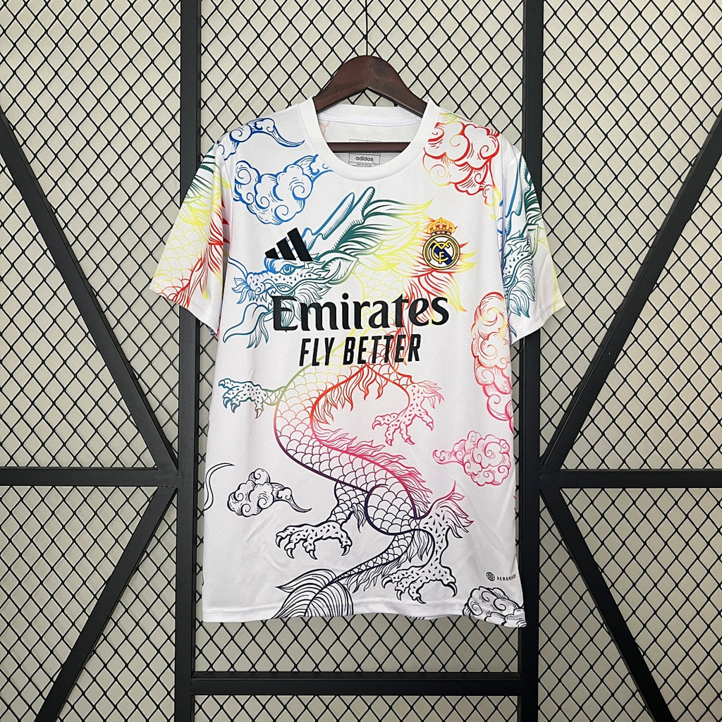Camiseta Real Madrid Gris Claro y Naranja Edición Especial 2024/25 - frente
