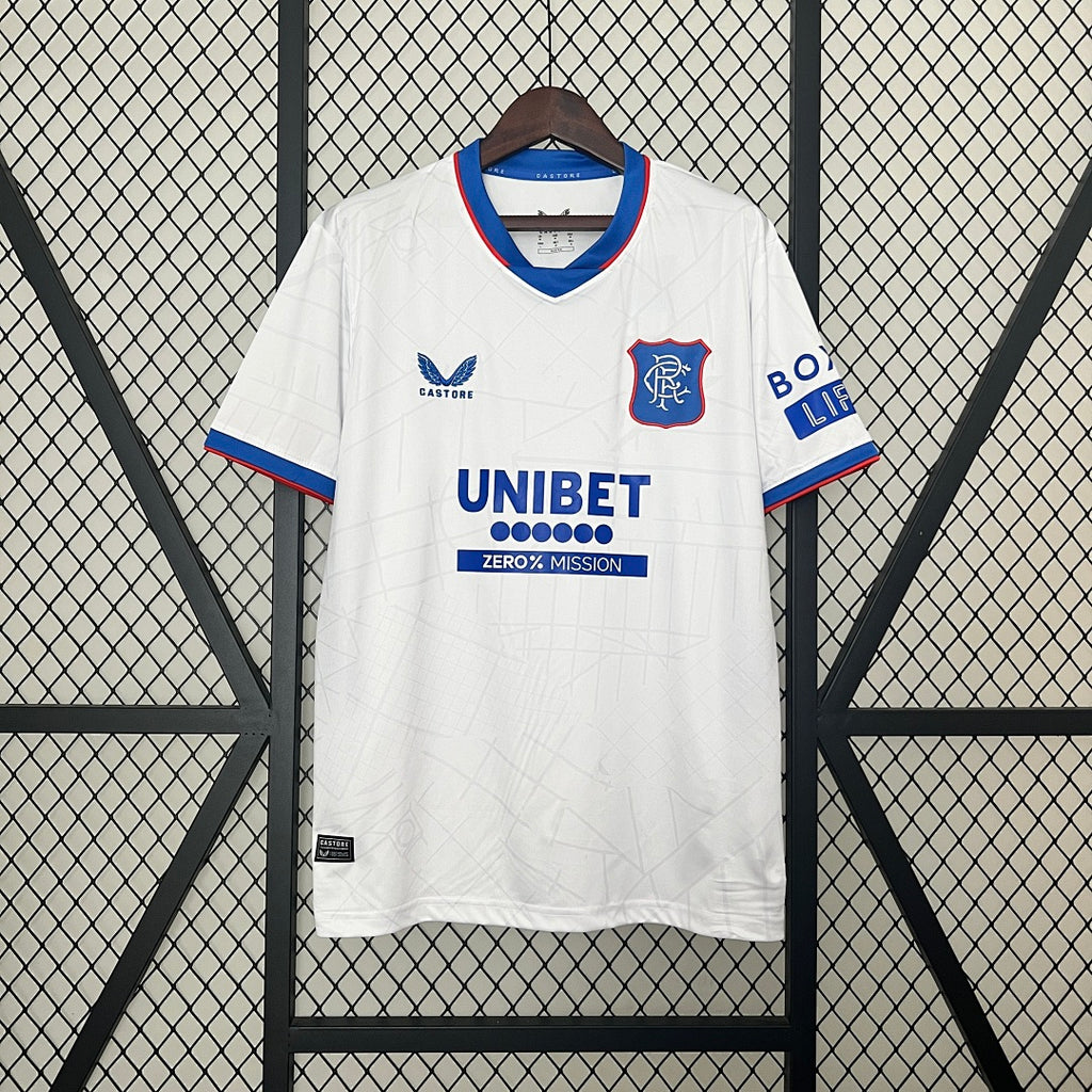 Camiseta Rangers Visita Blanca y Gris 2024/25 - frente