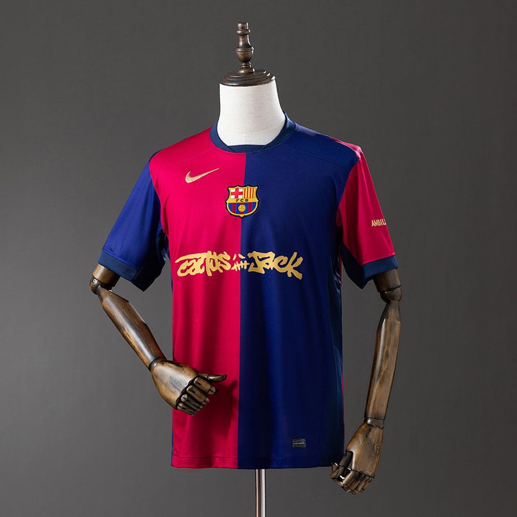 Camiseta FC Barcelona Local Gris y Negra 2024/25 - frente