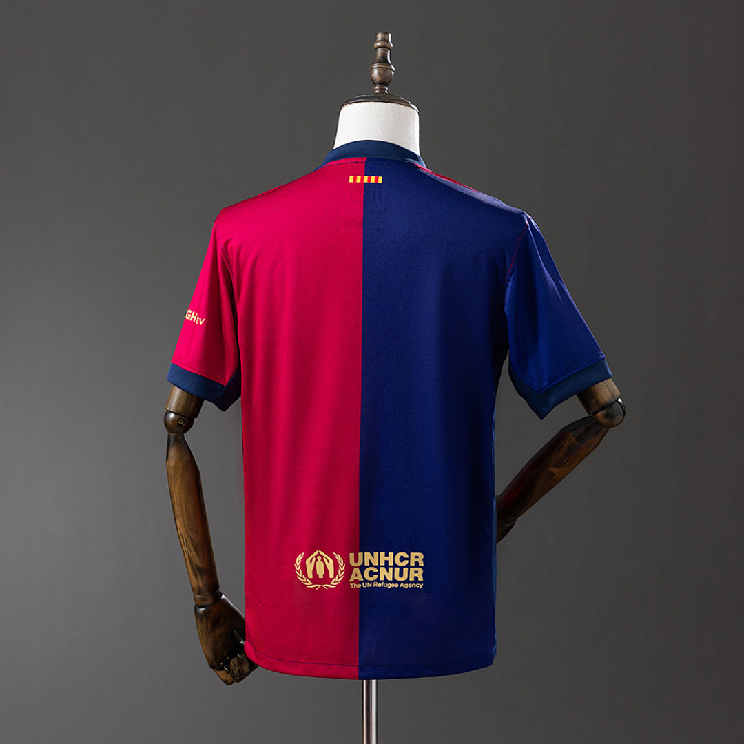 Camiseta FC Barcelona Local Roja y Gris 2024/25 - espalda