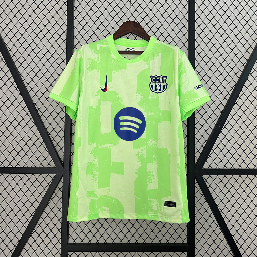 Camiseta FC Barcelona Tercera Verde y Azul 2024/25 - frente