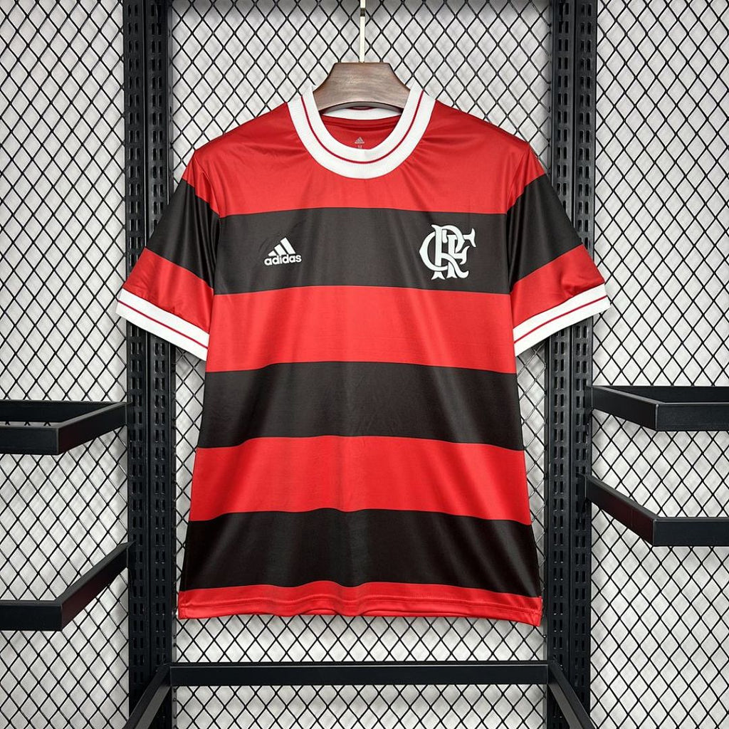 Camiseta Retro Flamengo Negra y Roja Edición Especial 2018 - frente