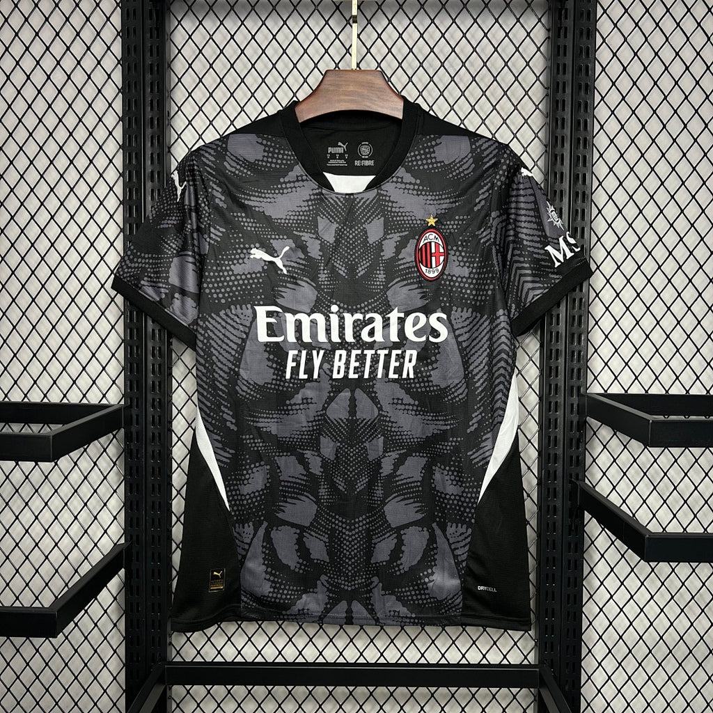 Camiseta AC Milan Portero Negra 2024 - frente