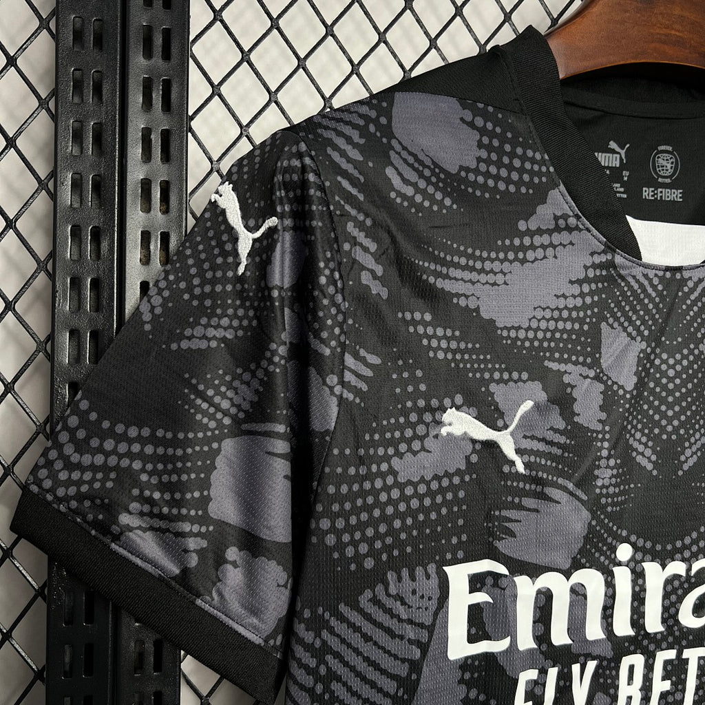 Camiseta AC Milan Portero Negra 2024 - espalda