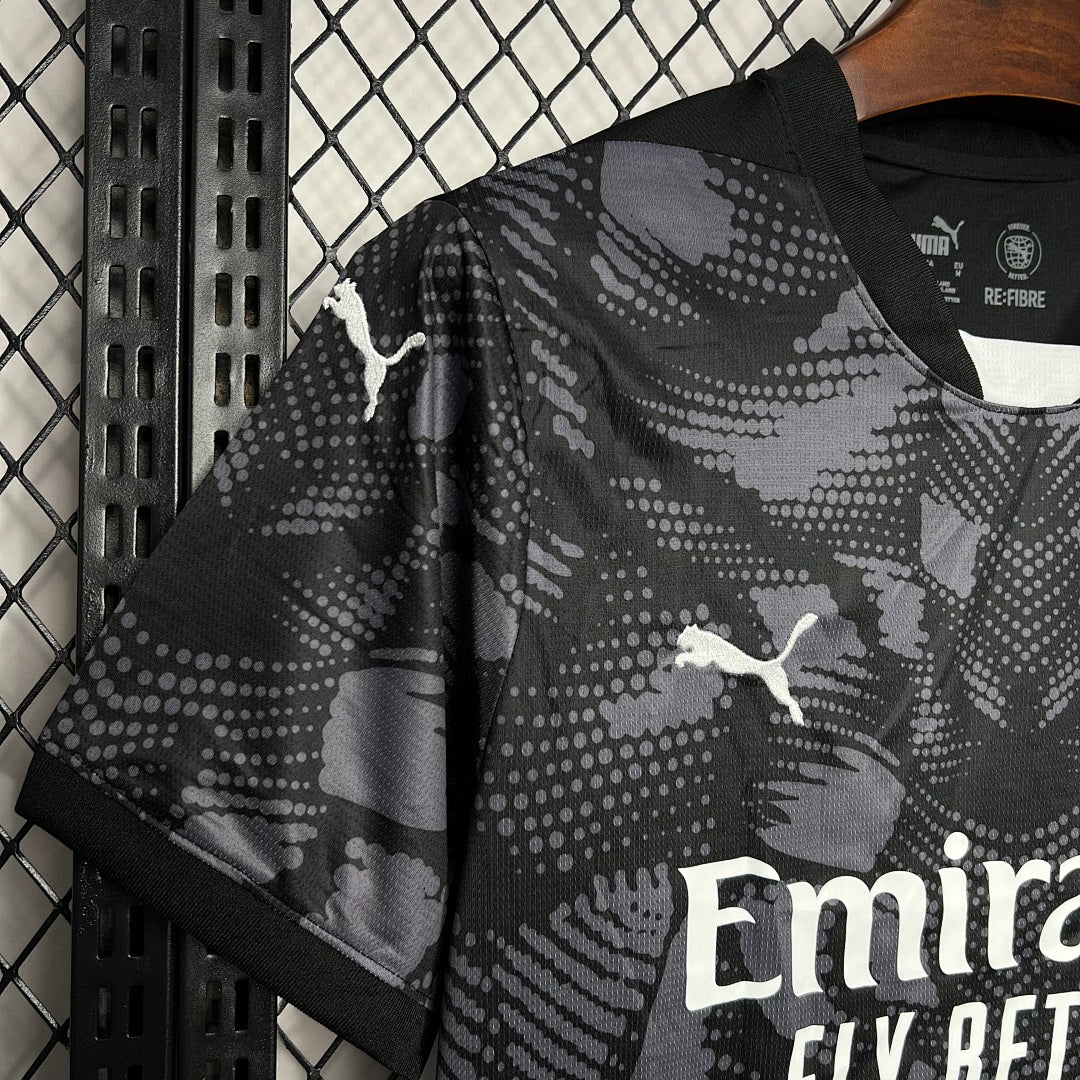 Camiseta AC Milan Portero Negra 2024 - espalda