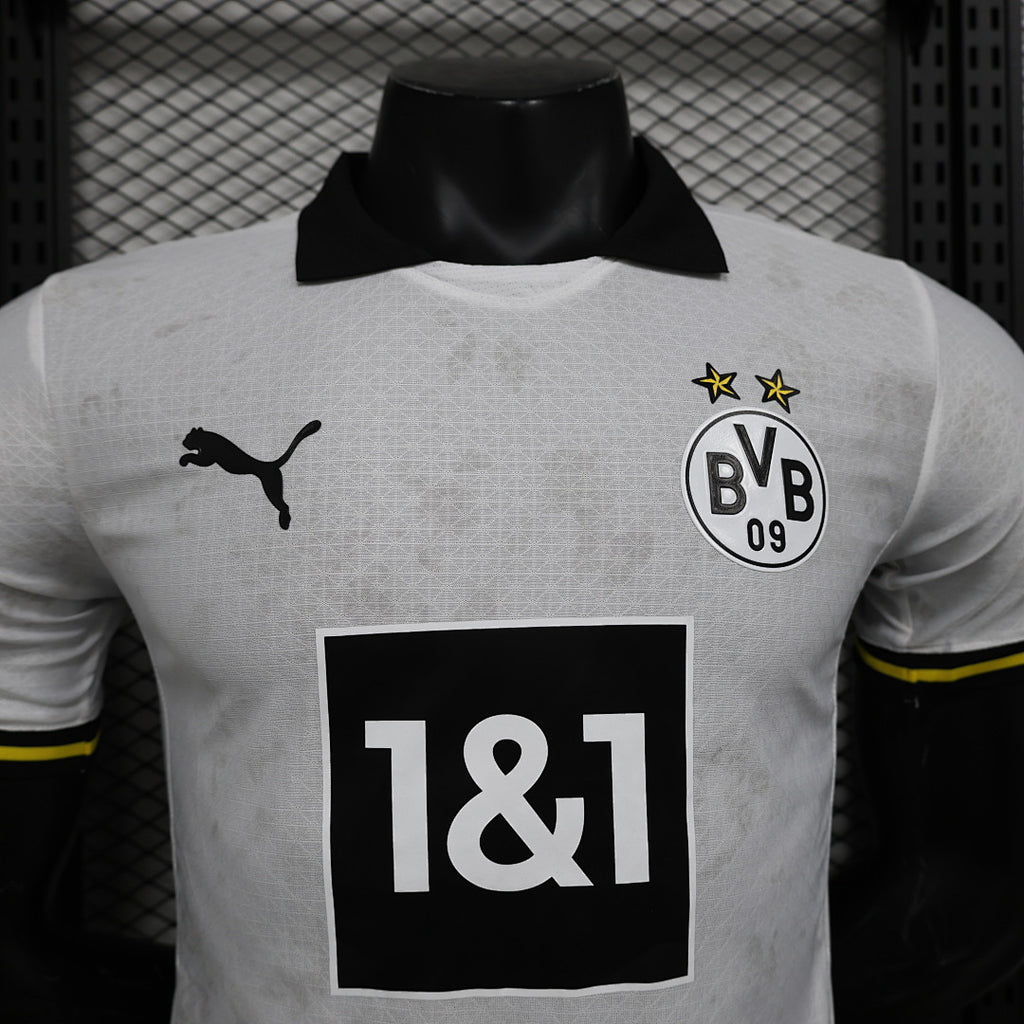Camiseta Borussia Dortmund Blanca 2024/25 Versión Jugador - espalda