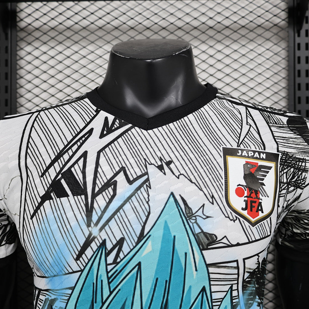 Camiseta Japón Turquesa y Negra Edición Especial 2024 Versión Jugador - espalda
