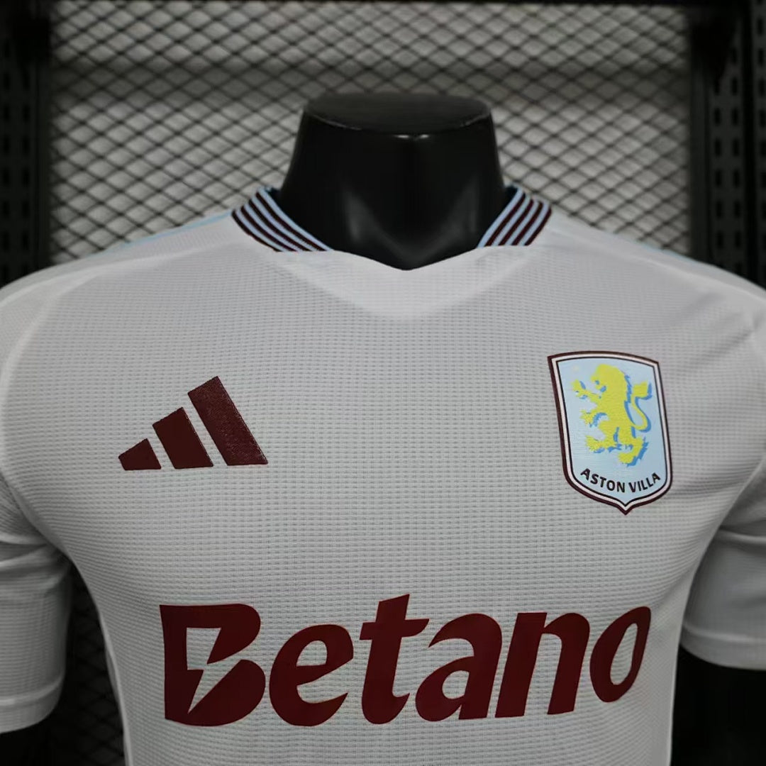Camiseta Aston Villa Blanca 2024/25 Versión Jugador - espalda